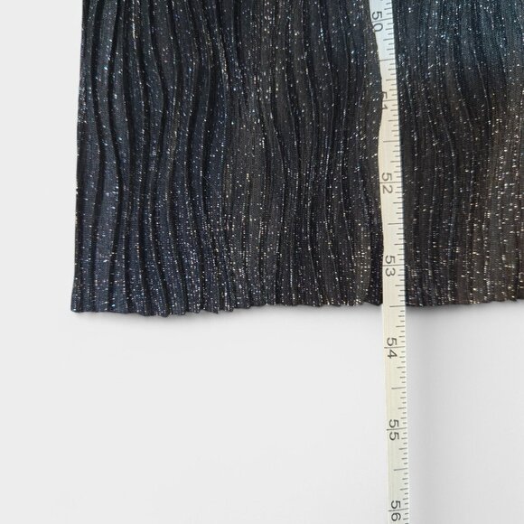 Mango Lurex Opening Maxi Dress Black Short Sleeve Shimmery Event Prom 6 NWT - Picture 13 of 16